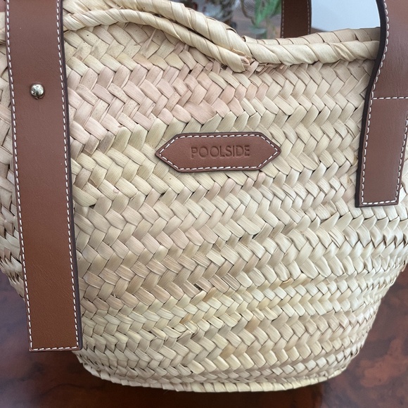 Poolside Tan and Brown Woven Tote Bag - Picture 6 of 9